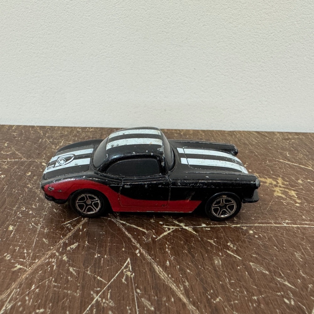 Matchbox 1998 62 Corvette Diecast Car Black Red White Taco Bell Vintage‎ Toy